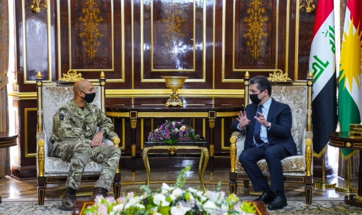 رئيس حكومة إقليم كوردستان ونائب القائد العام لقوات التحالف في العراق وسوريا يبحثان مكافحة التهديدات الارهابية