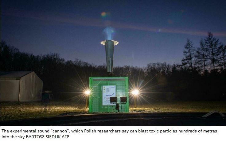 Polish researchers invent anti-smog sound cannon