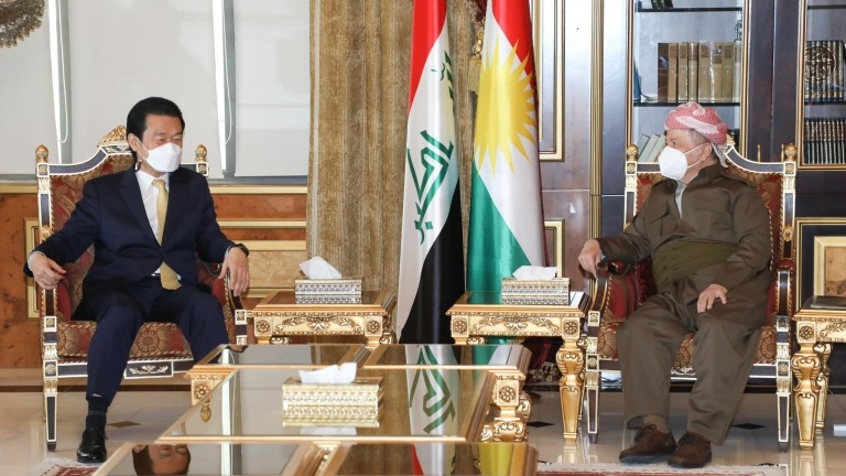 Konsulusê Koreya Başûr xatir ji Serok Barzanî xwest