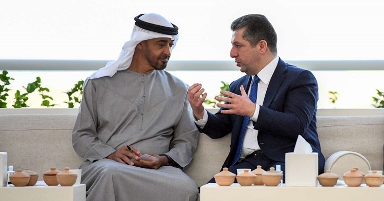 PM Masrour Barzani meets with Sheikh Mohammed bin Zayed