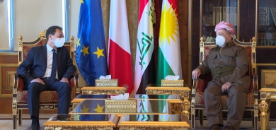 الرئيس بارزاني يستقبل السفير الفرنسي لدى بغداد