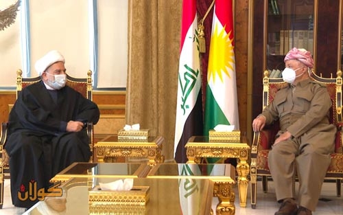 سەرۆك بارزانی پێشوازی لە سەرۆكی ئەنجوومەنی باڵای ئیسلامیی عێراق دەكات