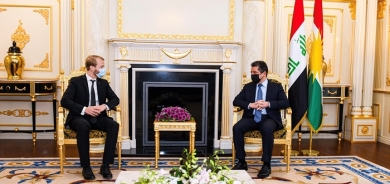 PM Masrour Barzani meets with representative of Deutsche Bahn railway company