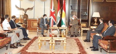 لە سەلاحەددین سەرۆک مەسعود بارزانی پێشوازی لە مارک بریسۆن ریچاردسۆن باڵیۆزی بریتانیا لە عێراق و شاندێکی یاوەری کرد.