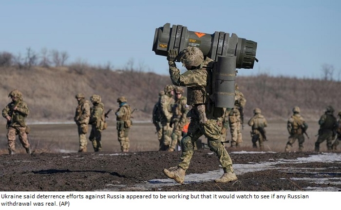 US, UK sceptical of Russian claims of troop withdrawal from Ukraine