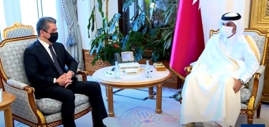 Serokwezîr Mesrûr Barzanî û Serokwezîrê Qeterê civiyan