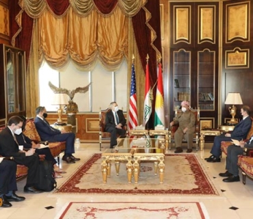 لە سەلاحەددین سەرۆک بارزانی پێشوازی لە باڵیۆزی ئەمەریکا لە عێراق دەکات