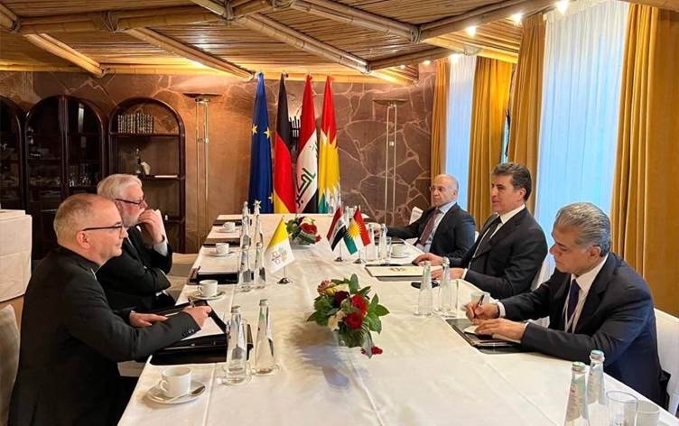 Nêçîrvan Barzanî li Munchenê ligel Wezîrê Derve yê Vatîkanê civiya