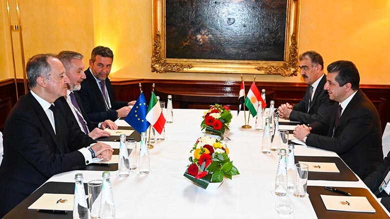 Mesrûr Barzanî ligel Wezîrê Berevanî yê Îtalyayê civiya