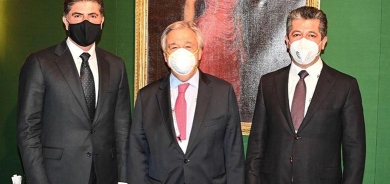 رئيس إقليم كوردستان ورئيس الحكومة يلتقيان الأمين العام للأمم المتحدة