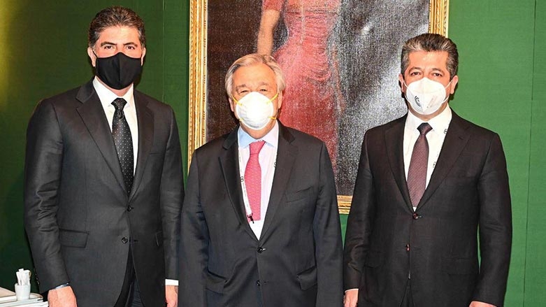 Nêçîrvan Barzanî û Mesrûr Barzanî ligel Sekreterê Giştî yê NY civiyan