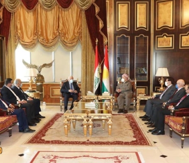 سەرۆك بارزانی پێشوازی لە شاندێكی باڵای حزبی شیوعیی عێراق دەكات