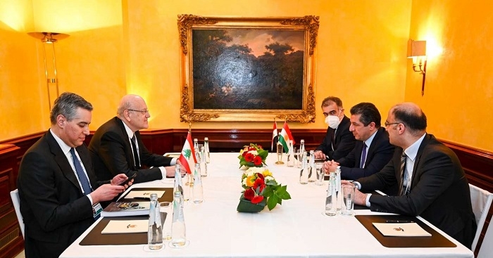 PM Masrour Barzani meets with Lebanese counterpart