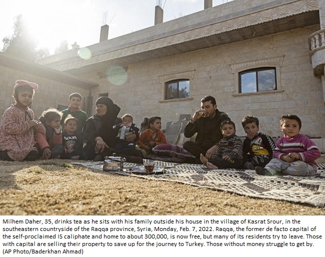 Poverty, fear drive exodus from Syria’s one-time IS capital