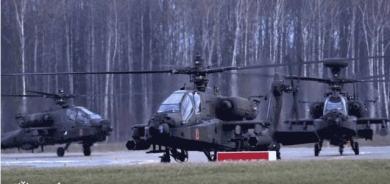 هەلیکۆپتەرەکانی ئاپاچیی ئەمریکا گەیشتنە لاتڤیا