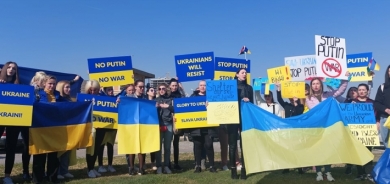 Hewlêr – Ukrayniyan li dijî êrişa Rûsya li ser welatê xwe xwepêşandan kirin