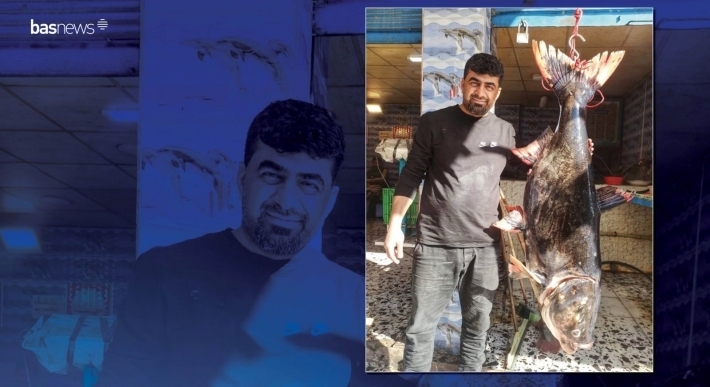 اصطياد سمكة تزن 50 كغم في بحيرة دربنديخان بـ