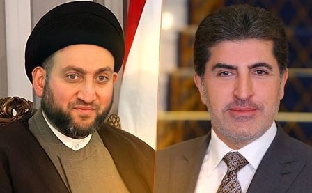 رئيس اقليم كوردستان يهنيء الحكيم: بالمسؤولية والعمل المشترك والتفاهم نجتاز المشكلات