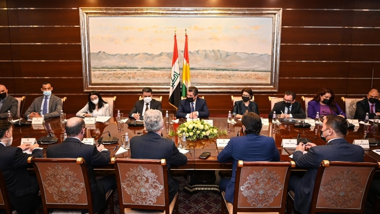 رئيس حكومة إقليم كوردستان يستقبل وفداً من مجلس الأعمال الأمريكي - الكوردستاني والشركات الأمريكية