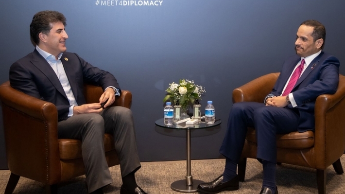 نيجيرفان بارزاني ووزير خارجية قطر يبحثان مستجدات المنطقة والعالم