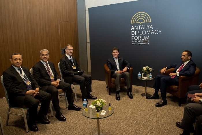 President Nechirvan Barzani meets with Qatar’s Minister of Foreign Affairs