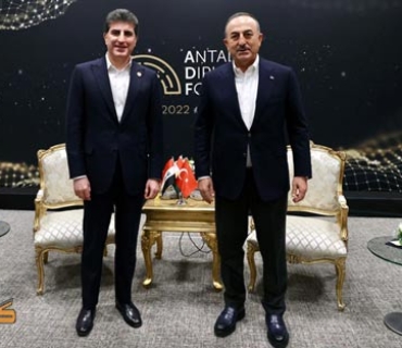 سه‌رۆك نێچيرڤان بارزانى له‌گه‌ڵ وه‌زيرى ده‌ره‌وه‌ى توركيا كۆبووه‌وه‌