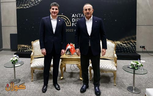 سه‌رۆك نێچيرڤان بارزانى له‌گه‌ڵ وه‌زيرى ده‌ره‌وه‌ى توركيا كۆبووه‌وه‌