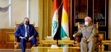 الرئيس بارزاني يستقبل الكاظمي في اربيل