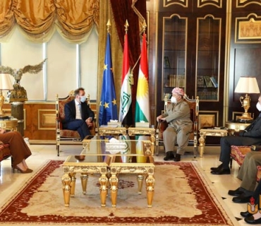 سەرۆک بارزانی پێشوازی لە باڵیۆزی یەکێتی ئەوروپا لە عێراق دەکات