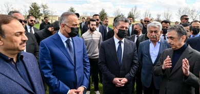 PM Masrour Barzani visits areas affected by missile attack with Iraqi counterpart