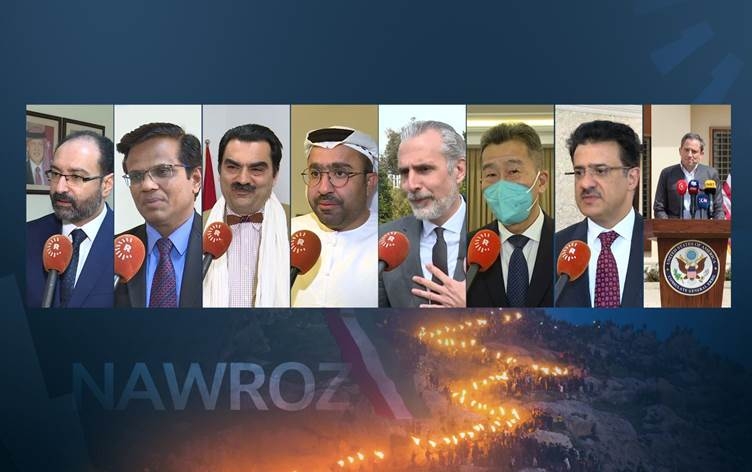 Konsulên    welatan     Newroz li gelê Kurdistanê pîroz kirin