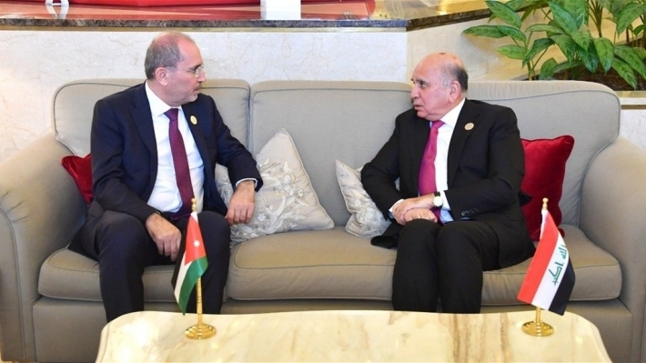 وزير الخارجية العراقي ونظيره الاردني يبحثان مخرجات القمة الرباعية