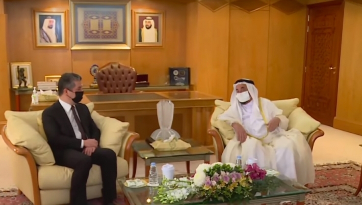 مسرور بارزاني يلتقي حاكم إمارة الشارقة