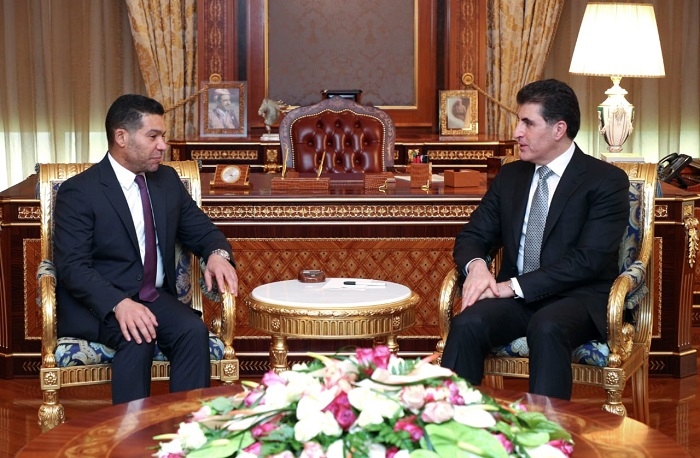 President Nechirvan Barzani and Jamal Al-Dhari discuss developments in Iraq