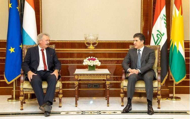 Serokê herêma Kurdistanê pêşwaziya wezîrê derve yê Luxemburgê kir