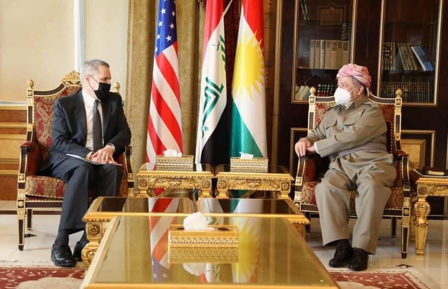 Serok   Barzanî   pêşwaziya Balyozê Amerîka li Iraqê kir