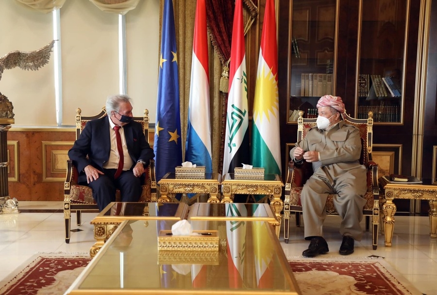 Serok Barzanî pêşwaziya wezîrê derveyê Luxsemburgê kir