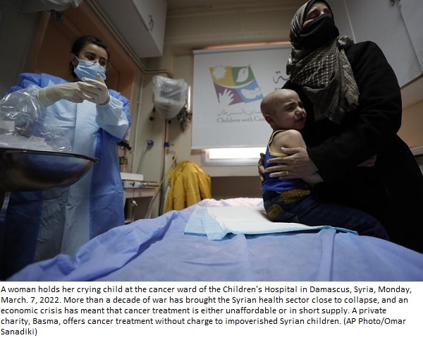 In war-torn Syria, a charity offers hope to kids with cancer