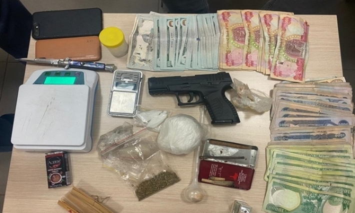 الإطاحة بمتهمين وضبط كمية من المواد المخدرة في اربيل