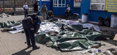 Dozens of civilians killed in rocket attack on train station in eastern Ukraine