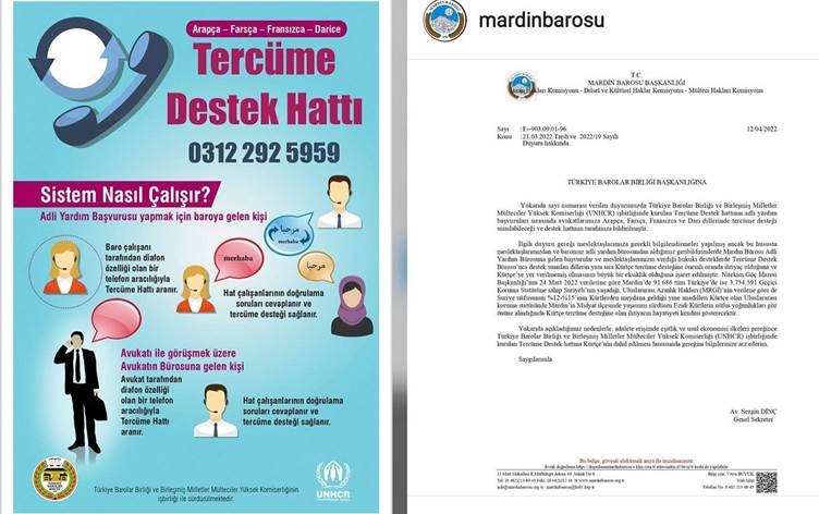 Yekîtiya Baroyên Tirkiyê û NY cih nedan Kurdî