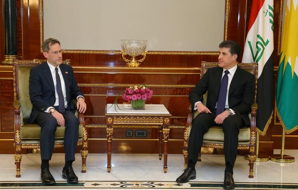 President Nechirvan Barzani receives a US delegation