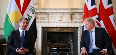 Serokwezî Mesrûr Barzanî ligel Serokwezîrê Brîtanyayê Boris Johnson civiya