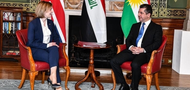 Mesrûr Barzanî ligel Wezîra Derve ya Brîtanyayê civiya