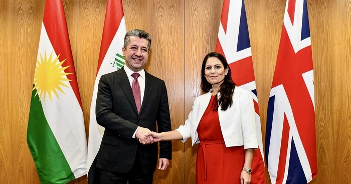 PM Masrour Barzani meets British Home Secretary