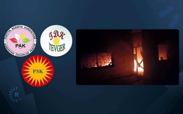 PAK, PSK, TDK-Tevger: Êrîş û şewitandina ofîsên partiyan li Rojavayê Kurdistanê nayê qebûlkirin