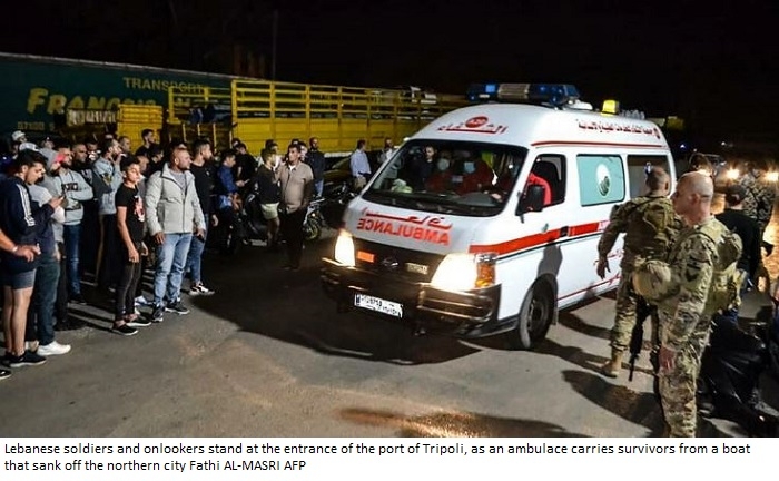 At least 6 dead, 48 rescued after migrant ship capsizes off Lebanon