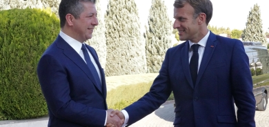 Mesrûr Barzanî pîrozbahiyê li Emmanuel Macron dike