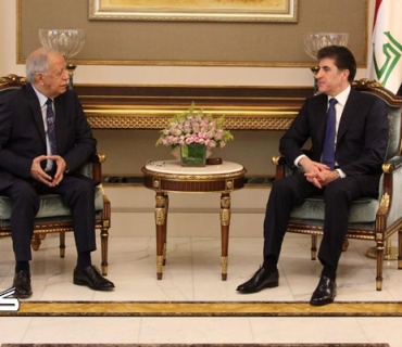 سه‌رۆك نێچيرڤان بارزانى پێشوازى له‌ به‌ڕێز فه‌خرى كه‌ريم كرد