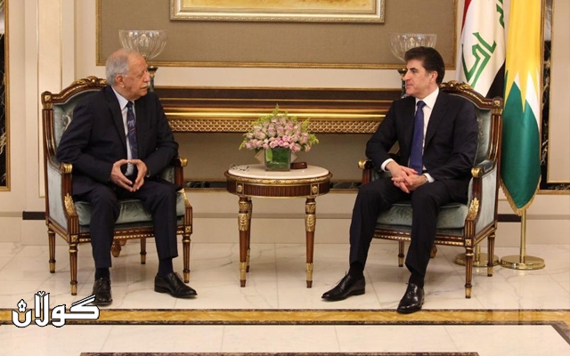 سه‌رۆك نێچيرڤان بارزانى پێشوازى له‌ به‌ڕێز فه‌خرى كه‌ريم كرد